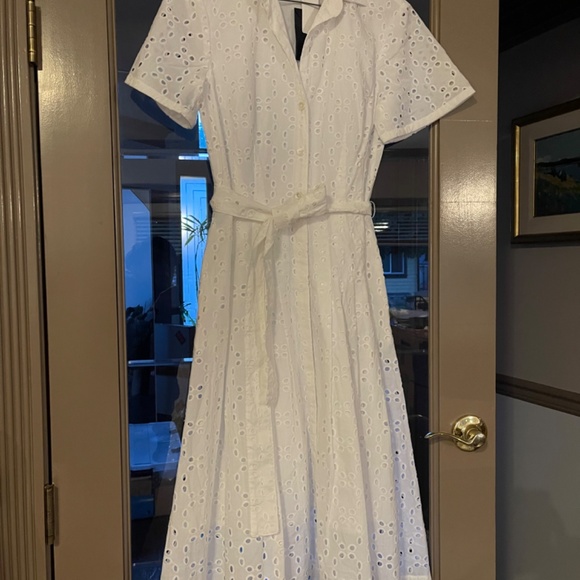 NEW WITH TAGS BROOKS BROTHERS EYELET SHIRTDRESS…SIZE 0 FULLY LINED…IN DEMAND - Picture 8 of 9